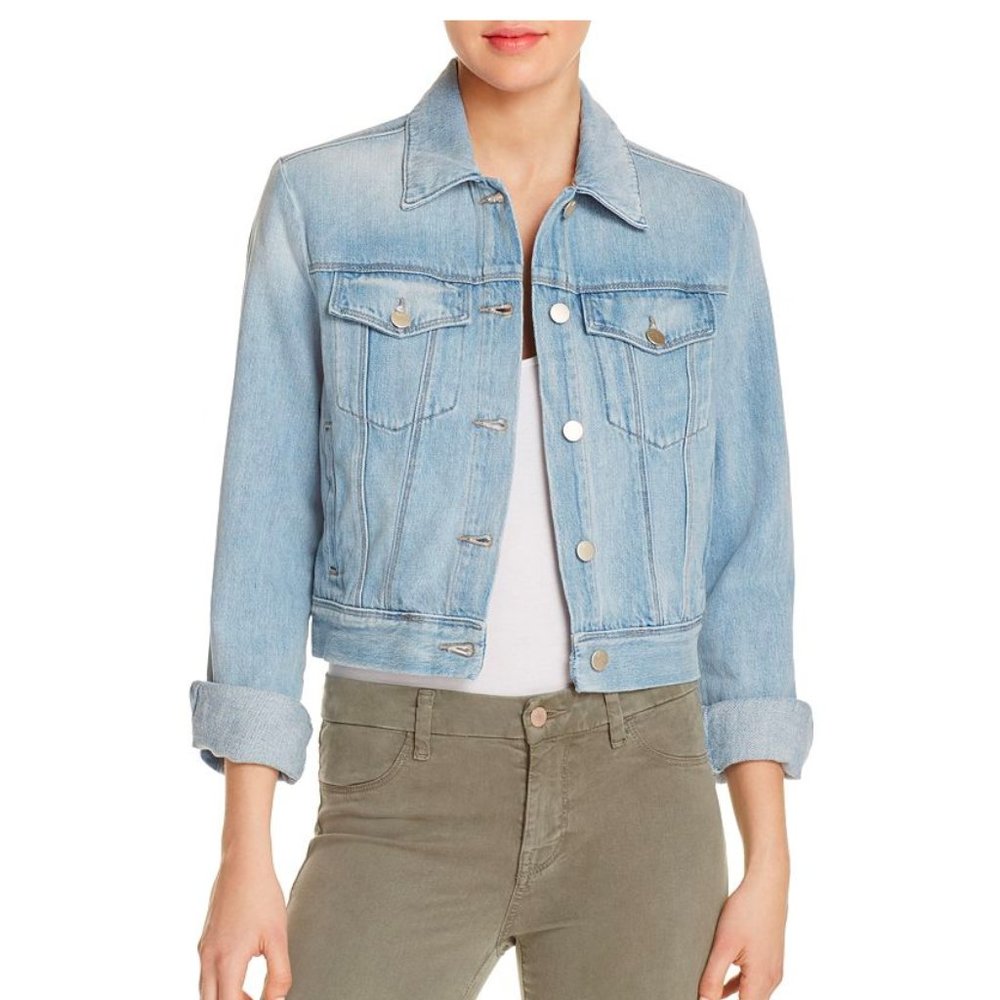 J Brand Harlow Trucker Denim Jacket in Distance - Small